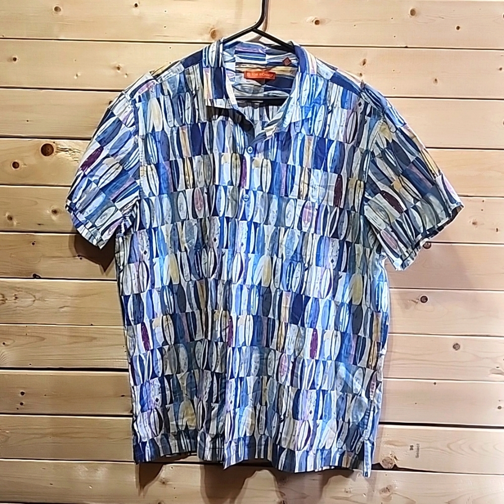 Tori Richard's Hawaiian Surfboard Shirt Button Down Men's Size XL
